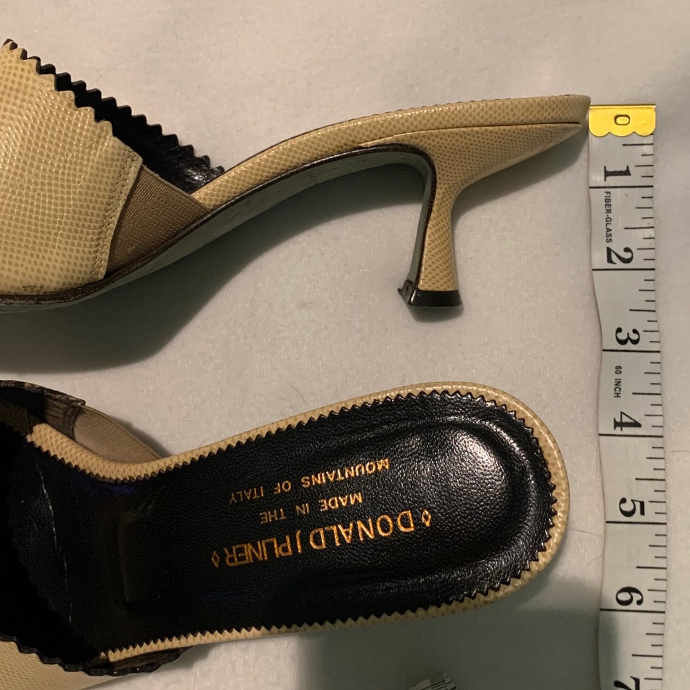 Donald J. Pliner Leather Kitten Heel Mules - Picture 12 of 14